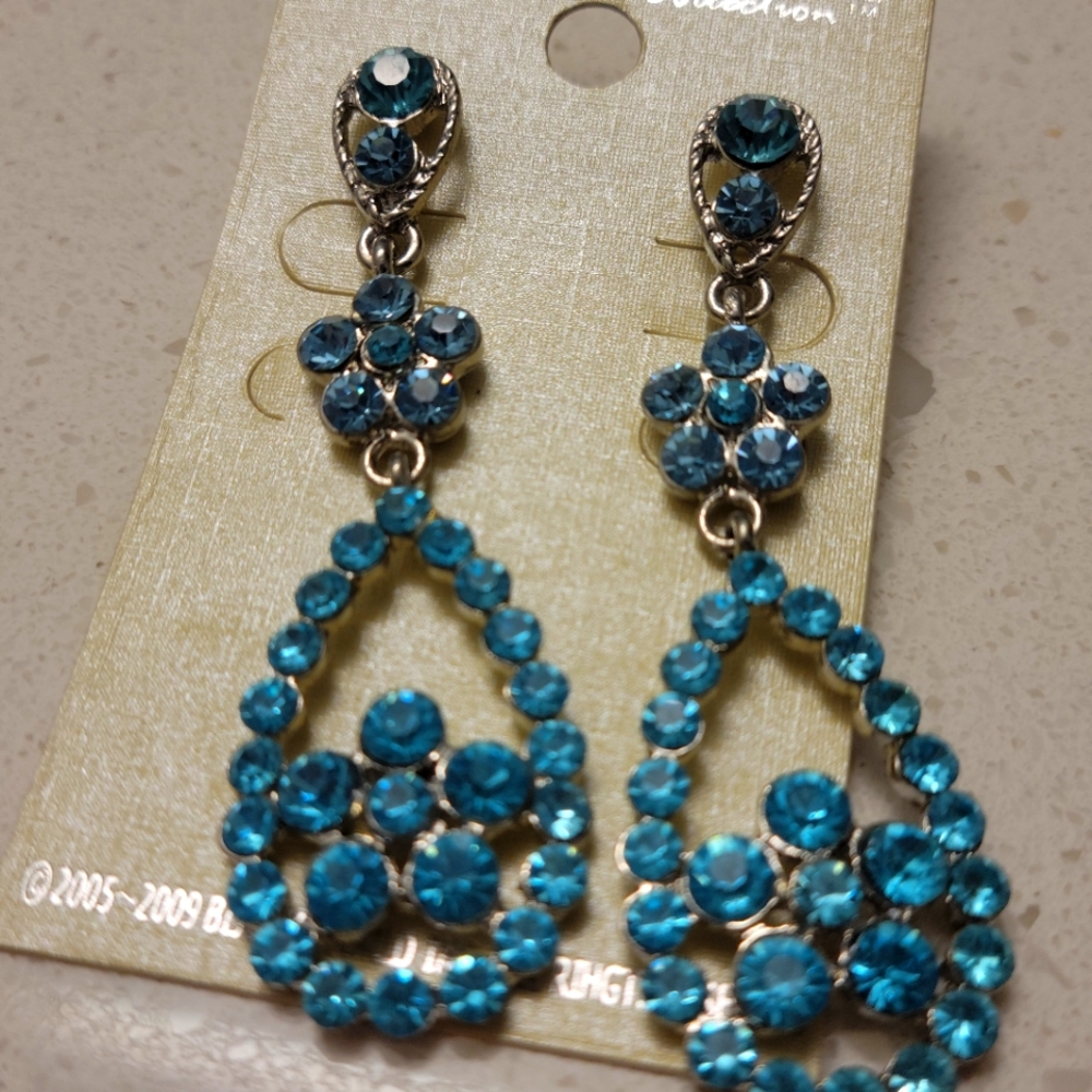 Turquoise Blue Statement Earrings